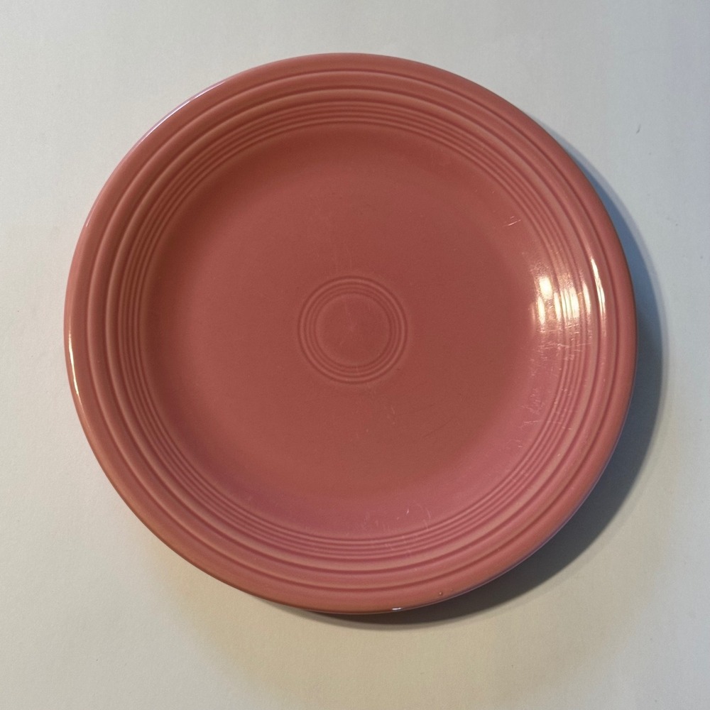 Fiesta Rose Pink Dinner Plate 10.5 Inch Homer Laughlin Ceramic Dinnerware Rose